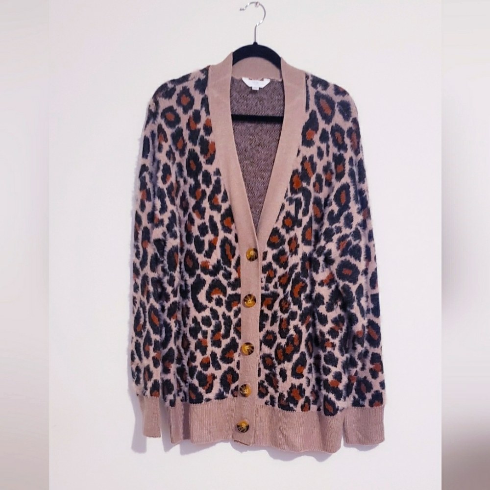 Leopard print Cardigan Size XL - Picture 3 of 7